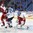 BUFFALO, NEW YORK - DECEMBER 28: Denmark's Kasper Krog #31 makes the save while Malte Setkov #3 battles with Finland's Eeli Tolvanen #20 during preliminary round action at the 2018 IIHF World Junior Championship. (Photo by Matt Zambonin/HHOF-IIHF Images)

